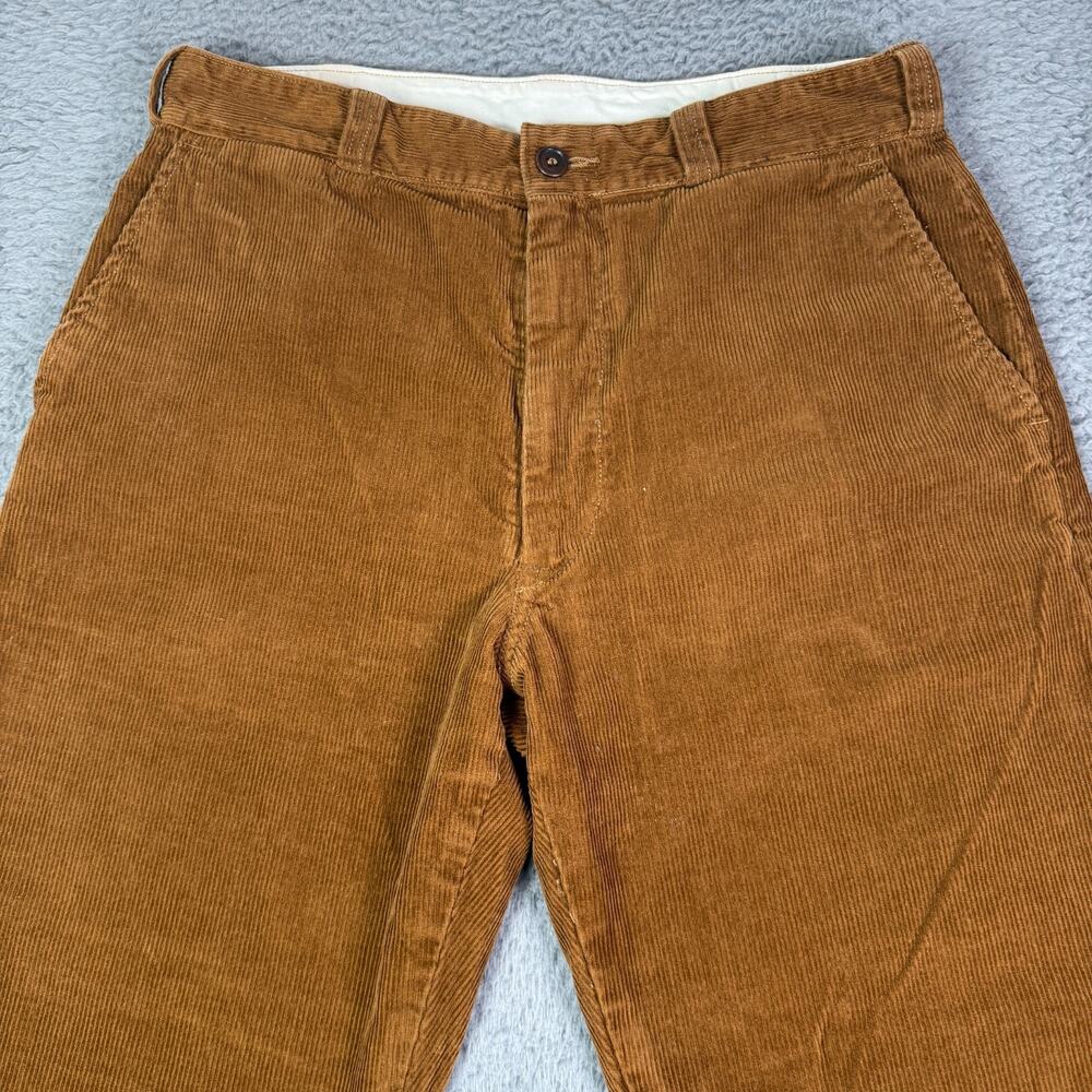 Buck Mason Craftsman Corduroy Pants Mens 32x27 Brown Flat Front Relaxed Straight